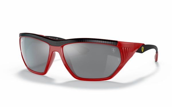 Ray-Ban Scuderia Ferrari Collection Sunglasses RB 8359-M F663/6G Lens Size 64 Frame Shape Curved Lens Color Gray Unisex