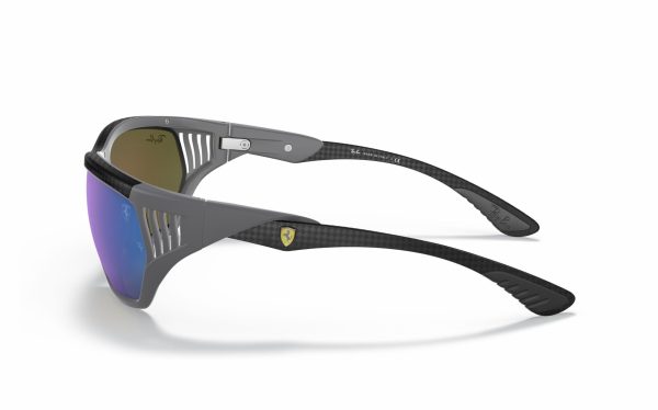 نظارة شمسية راي بان سكوديريا فيراري كولكشن RB 8359-M F664/55 حجم العدسة 64 شكل الاطار منحني لون العدسة أزرق للجنسين