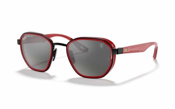 Ray-Ban Scuderia Ferrari Collection Sunglasses RB 3674-M F002/6G Lens Size 51 Frame Shape Hexagon Lens Color Gray For Unisex
