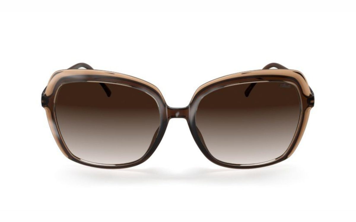 Silhouette Aventura Sunglasses 3193 6030 Square Frame Shape Lens Color Brown for Women