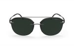 نظارة شمسية سيلويت Cobenzl 8730 9360 شكل الاطار دائري لون العدسة أخضر بولارايزد للجنسين