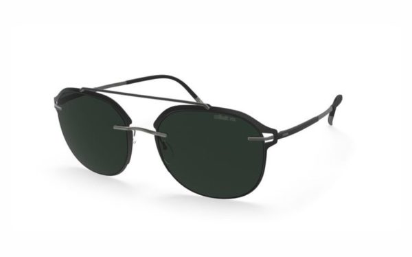 Silhouette Cobenzl Sunglasses 8730 9360 Round Frame Shape Lens Color Green Polarized for Unisex