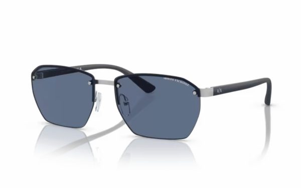 نظارة شمسية أرماني إكسشينج AX 2048S 6045/80 حجم العدسة 59 شكل الاطار مستطيل لون العدسة أزرق رجالي