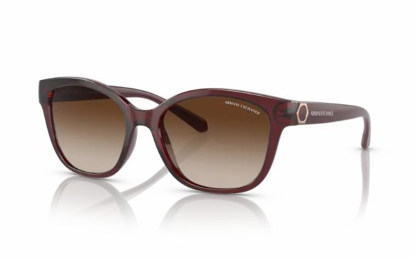 Armani Exchange Sunglasses AX 4127S 8241/13 Lens Size 54 Frame Shape Cat Eye Lens Color Brown for Women