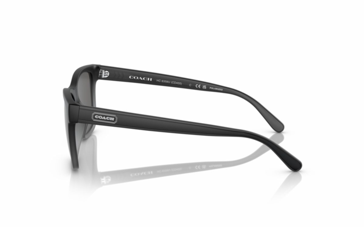 Coach Sunglasses HC 8359U 57193H Lens Size 56 Frame Shape Square Lens Color Silver Polarized for Men
