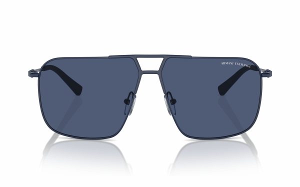 Armani Exchange Sunglasses AX 2050S 6099/80 Lens Size 60 Frame Shape Aviator Lens Color Blue for Men