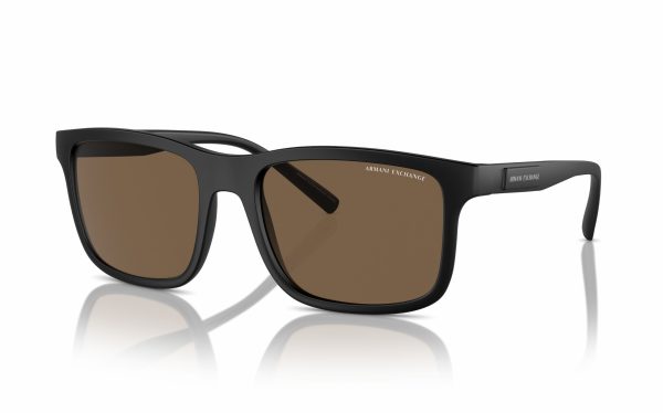 Armani Exchange Sunglasses AX 4145S 8078/73 Lens Size 57 Frame Shape Rectangle Lens Color Brown for Men