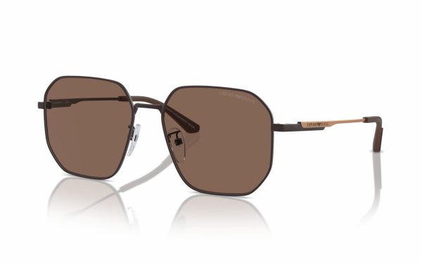 Emporio Armani Sunglasses EA 2154D 3201/73 Lens Size 57 Frame Shape Square Lens Color Brown for Men
