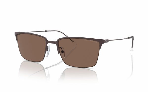 Emporio Armani Sunglasses EA 2155 3380/73 Lens Size 58 Frame Shape Square Lens Color Brown Unisex