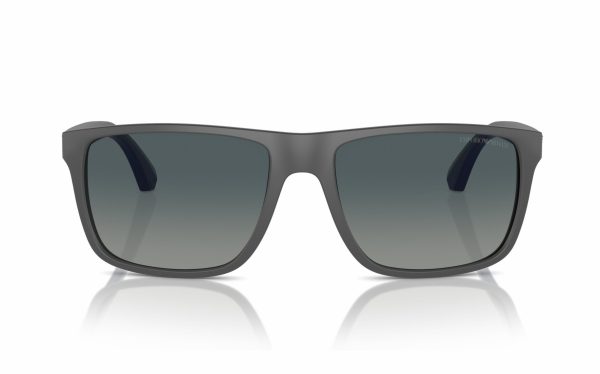 Emporio Armani Sunglasses EA 4033 5060/4U Lens Size 56 Frame Shape Square Lens Color Blue Polarized for Men