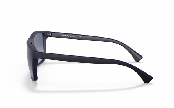 Emporio Armani Sunglasses EA 4033 5864/4L Lens Size 56 Square Frame Shape Lens Color Blue for Men