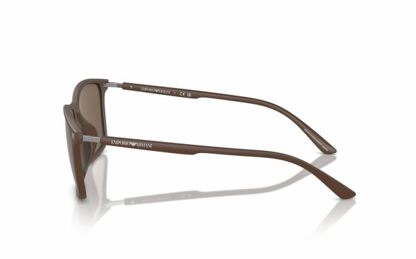 Emporio Armani Sunglasses EA 4223U 6105/73 Lens Size 56 Frame Shape Rectangle Lens Color Brown for Men