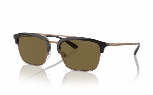 Emporio Armani Sunglasses EA 4228 3201/73 Lens Size 55 Frame Shape Aviator Lens Color Brown for Men