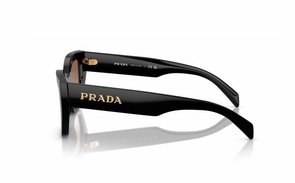 Prada sunglasses PR A09S 1AB-0A6 lens size 53 frame shape butterfly lens color brown for women
