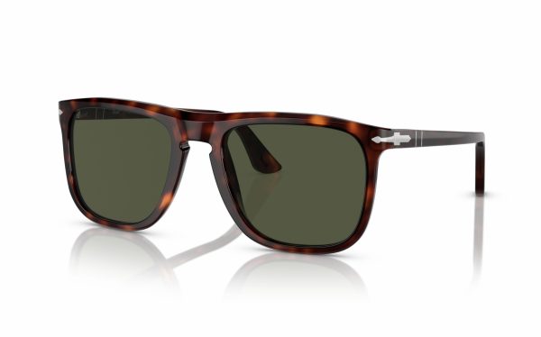 Persol Sunglasses PO 3336-S 24/31 Lens Size 58 Frame Shape Aviator Lens Color Green for Unisex