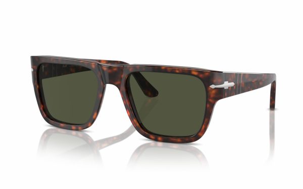 Persol Sunglasses PO 3348-S 24/31 Lens Size 57 Frame Shape Square Lens Color Green For Unisex