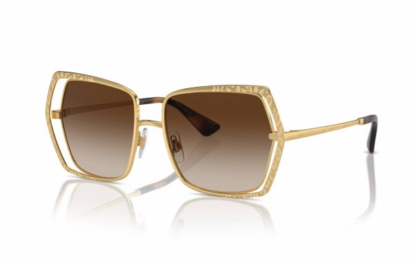 Dolce & Gabbana Sunglasses DG 2306 02/13 Lens Size 55 Frame Shape Butterfly Lens Color Brown for Women