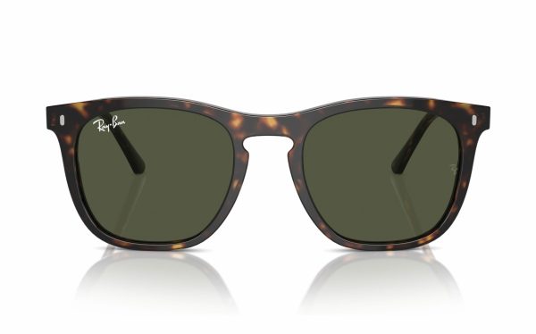 Ray-Ban Sunglasses RB 2210 902/31 Lens Size 53 Frame Shape Square Lens Color Green For Unisex