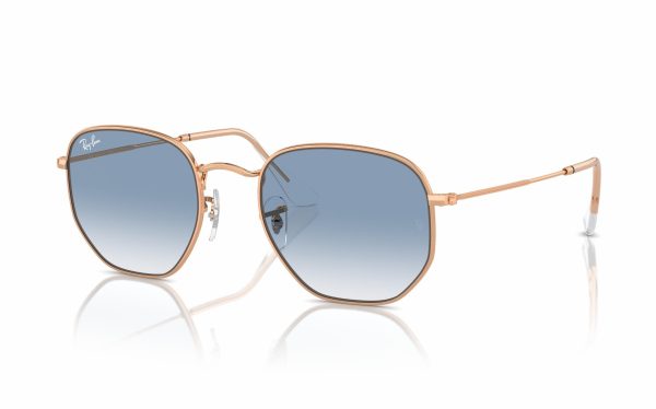 Ray-Ban Hexagonal Sunglasses RB 3548 9202/3F Lens Size 51 and 54 Frame Shape Hexagon Lens Color Blue for Unisex