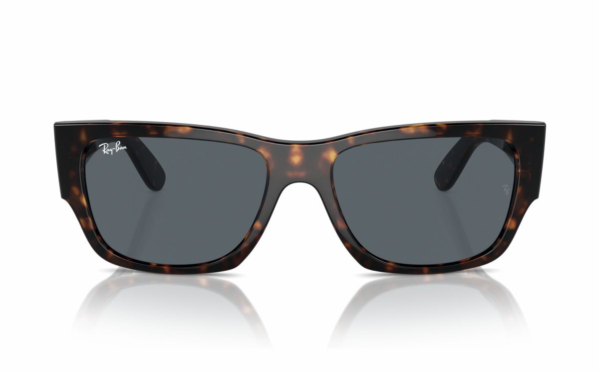Ray-Ban Carlos Sunglasses RB 0947S 902/R5 Lens Size 56 Frame Shape Rectangular Lens Color Blue For Unisex