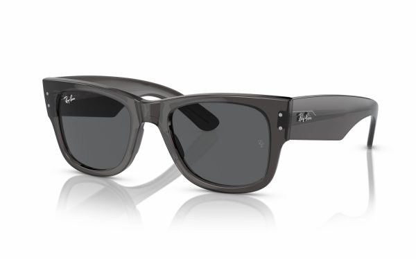 Ray-Ban Mega Wayfarer Sunglasses RB 0840S 1406/B1 Lens Size 51 Frame Shape Square Lens Color Gray Unisex