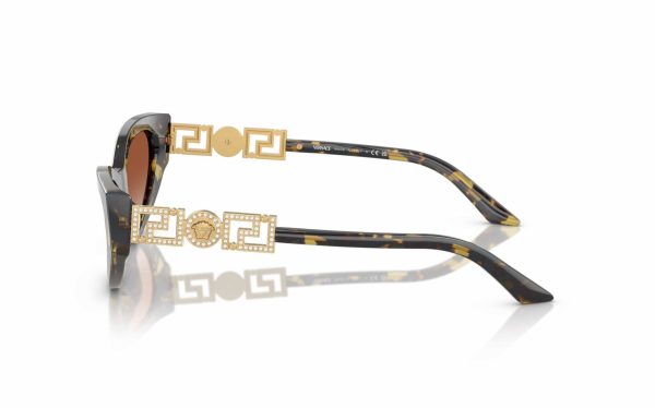 Versace Sunglasses VE 4470-B 5470/13 Lens Size 56 Frame Shape Cat Eye Lens Color Brown for Women