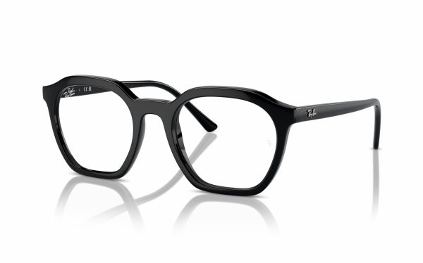 Ray-Ban Alice Eyeglasses RX 7238 2000 lens size 50 and 52, frame shape square, frame color black for unisex