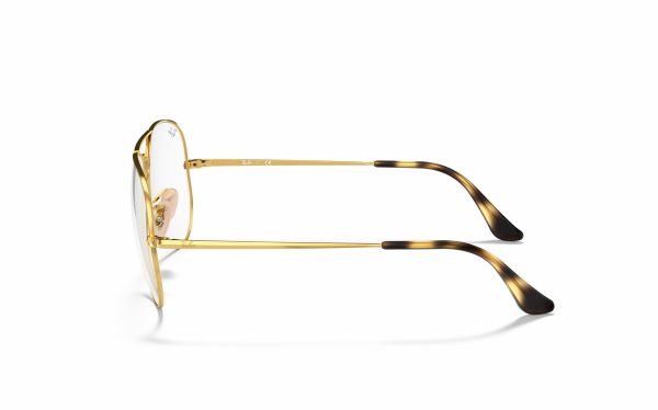 Ray-Ban Aviator Eyeglasses RX 6489 2500 lens size 55 and 58 frame shape aviator frame color Gold for Unisex
