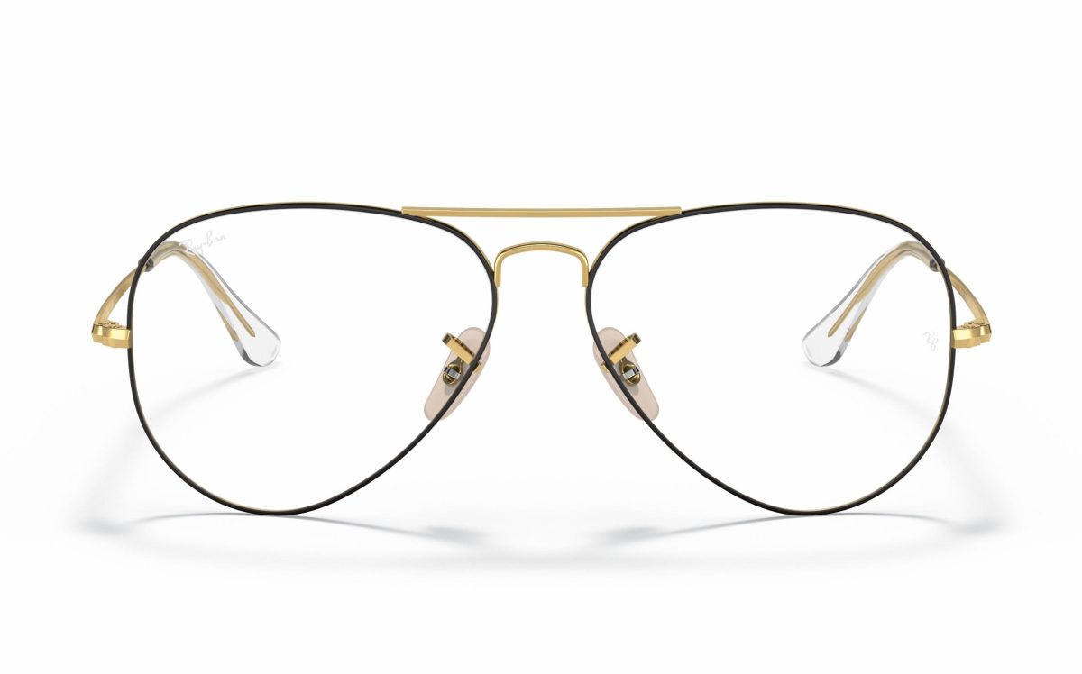 Ray-Ban Aviator Eyeglasses RX 6489 2890 Lens Size 55 and 58 Frame Shape Aviator Frame Color Black Gold Unisex