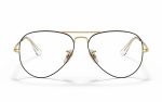 Ray-Ban Aviator Eyeglasses RX 6489 2890 Lens Size 55 and 58 Frame Shape Aviator Frame Color Black Gold Unisex