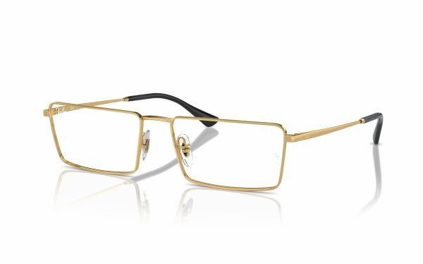 نظارة طبية راي بان ايمي RX 6541 2500 حجم العدسة 56 و 58 شكل الاطار مستطيل لون الاطار ذهبي للجنسين
