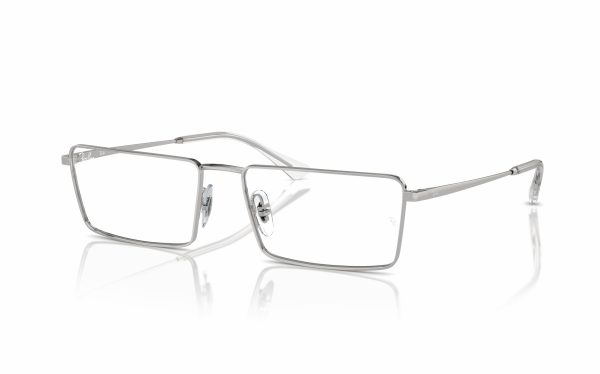 نظارة طبية راي بان ايمي RX 6541 2501 حجم العدسة 56 و 58 شكل الاطار مستطيل لون الاطار فضي للجنسين