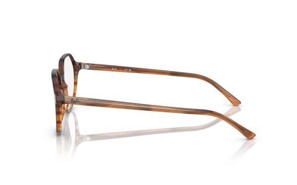 Ray-Ban Thalia Eyeglasses RX 5395 8253 Lens Size 49 and 51 Frame Shape Round Frame Color Brown Yellow for Unisex