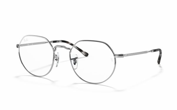 Ray-Ban Jack Eyeglasses RX 6465 2501 lens size 49 and 51 frame shape round frame color Silver for Unisex