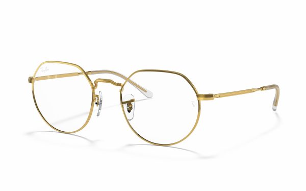 نظارة طبية راي بان جاك RX 6465 3086 حجم العدسة 49 و 51 شكل الاطار دائري لون الاطار ذهبي للجنسين