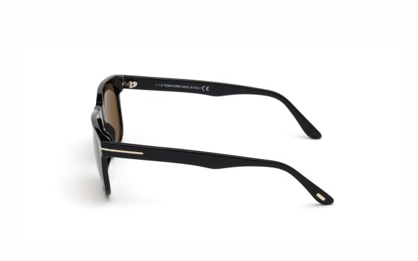 Tom Ford Stephenson Sunglasses FT077501H56 Lens Size 56 Frame Shape Square Lens Color Brown Polarized for Men
