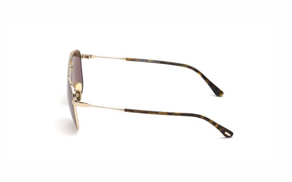 Tom Ford Len Sunglasses FT081528E58 Lens size 58 Frame shape Aviator Lens color Brown for Men