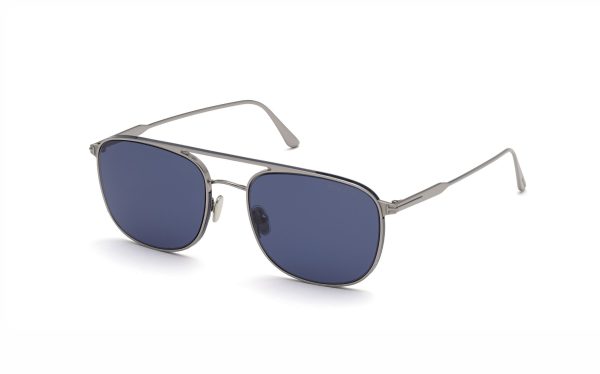 Tom Ford Jake Sunglasses FT082714V56 Lens Size 56 Frame Shape Aviator Lens Color Blue for Men