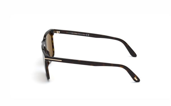 Tom Ford Fletcher Sunglasses FT083252H57 Lens Size 57 Frame Shape Square Lens Color Brown Polarized for Men