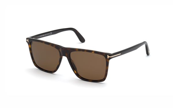 Tom Ford Fletcher Sunglasses FT083252H57 Lens Size 57 Frame Shape Square Lens Color Brown Polarized for Men