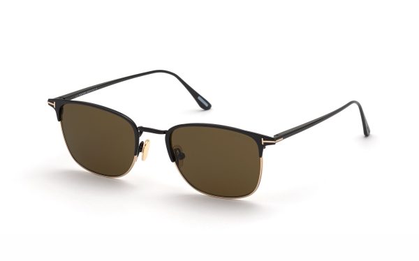 Tom Ford Liv Sunglasses FT085101J54 Lens Size 54 Square Frame Shape Lens Color Brown for Men
