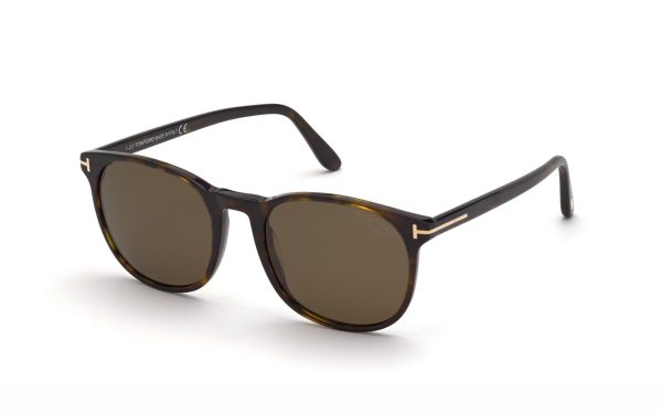 Tom Ford Ansel Sunglasses FT085852H53 Lens Size 53 Frame Shape Round Lens Color Brown Polarized for Men