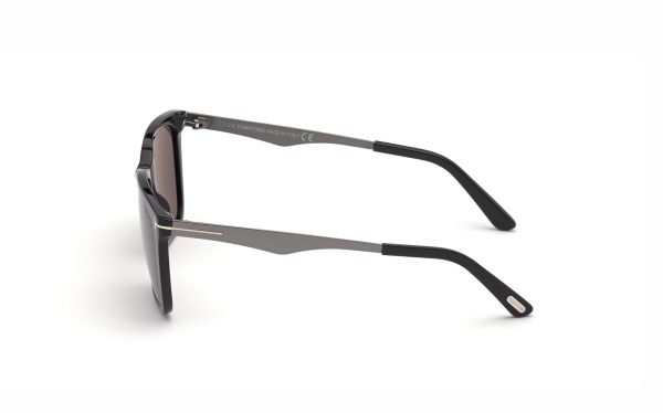 Tom Ford Garrett Sunglasses FT086201D54 Lens Size 54 Frame Shape Square Lens Color Gray Polarized for Men
