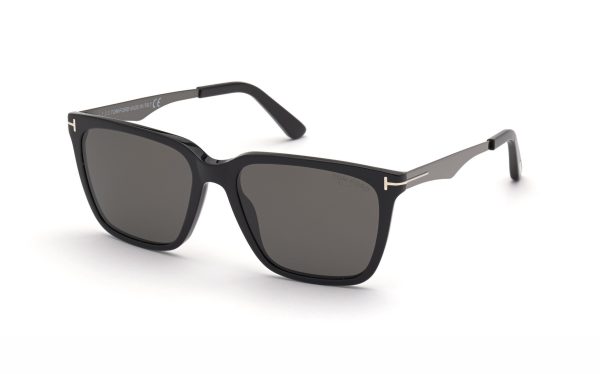 Tom Ford Garrett Sunglasses FT086201D54 Lens Size 54 Frame Shape Square Lens Color Gray Polarized for Men