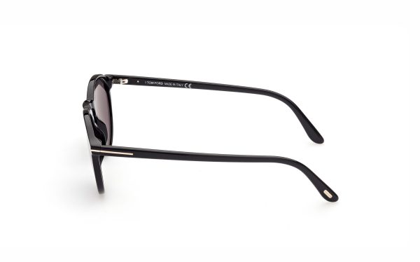 Tom Ford Aurele Sunglasses FT090401A52 Lens Size 52 Frame Shape Round Lens Color Gray for Men
