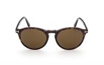 Tom Ford Aurele Sunglasses FT090452J52 Lens Size 52 Frame Shape Round Lens Color Brown for Men