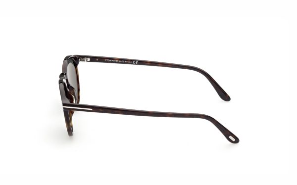 Tom Ford Aurele Sunglasses FT090452R52 Lens Size 52 Frame Shape Round Lens Color Green Polarized for Men