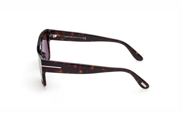 Tom Ford Dunning-02 Sunglasses FT090752E55 Lens Size 55 Frame Shape Rectangle Lens Color Brown for Men