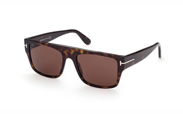Tom Ford Dunning-02 Sunglasses FT090752E55 Lens Size 55 Frame Shape Rectangle Lens Color Brown for Men