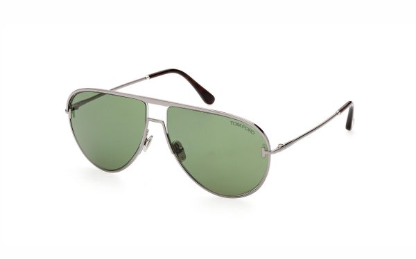 Tom Ford Theo Sunglasses FT092412N60 Lens Size 60 Frame Shape Aviator Lens Color Green For Unisex